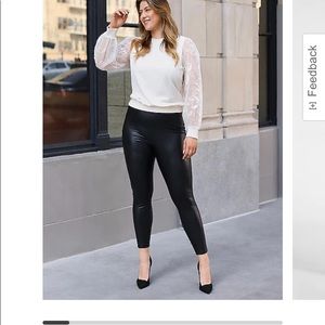 Super High waisted faux leather leggings